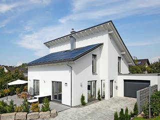 Fertighaus Haus Stromberg von Keitel-Haus Schlüsselfertig ab 378282€, Pultdachhaus Außenansicht 1 Fertighaus Haus Stromberg von Keitel-Haus Schlüsselfertig ab 378282€, Pultdachhaus Außenansicht 1
