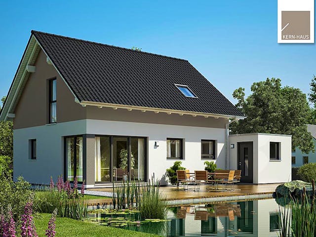 Massivhaus Familienhaus Loop Classic von Kern-Haus Schlüsselfertig ab 285900€, Satteldach-Klassiker Außenansicht 1 Massivhaus Familienhaus Loop Classic von Kern-Haus Schlüsselfertig ab 285900€, Satteldach-Klassiker Außenansicht 1