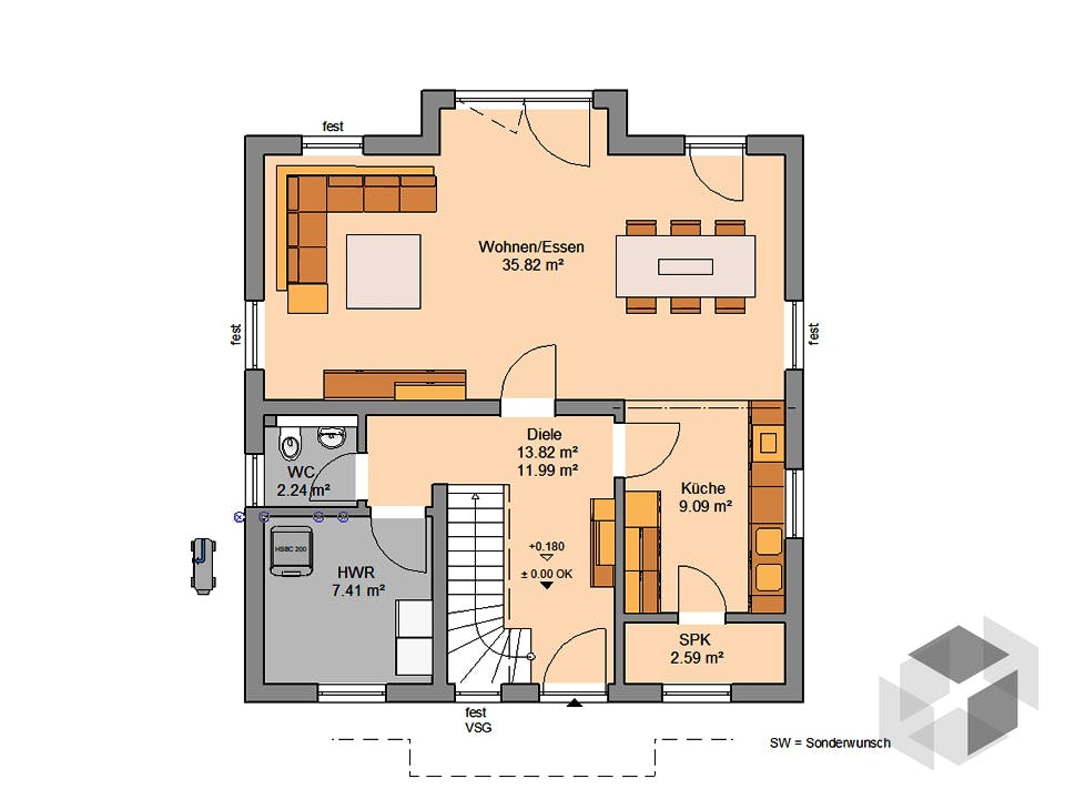 Architektenhaus Esprit von Kern-Haus Grundriss