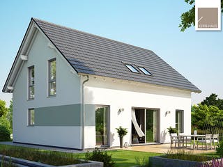 Fertighaus Familienhaus Signum von Kern-Haus Schlüsselfertig ab 343900€, Satteldach-Klassiker Außenansicht 3