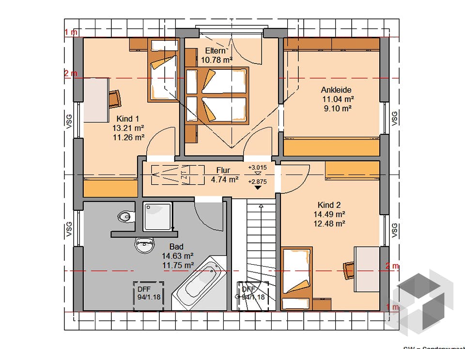 Architektenhaus Trend von Kern-Haus Grundriss