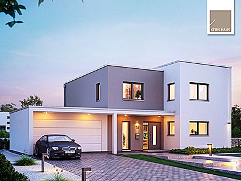 Bauhaus Kubushaus mit Garage von Kern-Haus