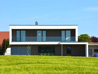 Fertighaus Musterhaus Holzbau von Kielwein Holzbau Schlüsselfertig ab 400000€, Cubushaus Außenansicht 4