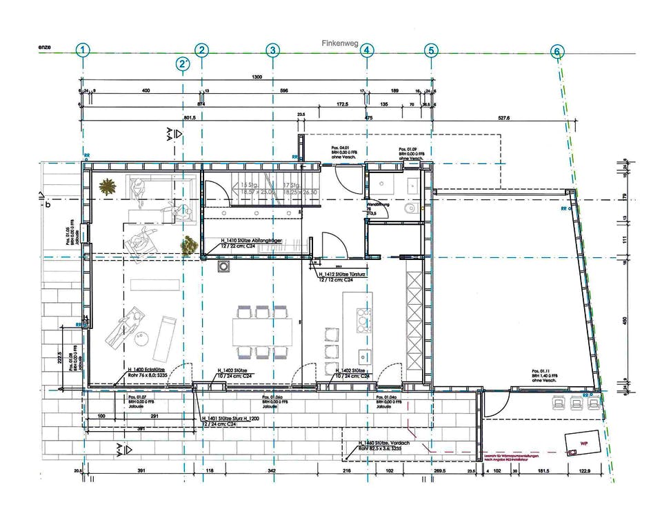 Fertighaus Musterhaus Holzbau von Kielwein Holzbau Schlüsselfertig ab 400000€, Cubushaus Grundriss 1