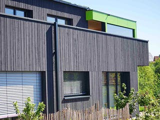 Fertighaus Musterhaus Zukunft von Kielwein Holzbau Schlüsselfertig ab 707500€, Satteldach-Klassiker Außenansicht 2