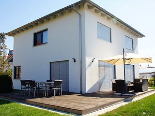 Fertighaus Stadtvilla 149 von Kielwein Holzbau Schlüsselfertig ab 372500€, Stadtvilla Außenansicht 1