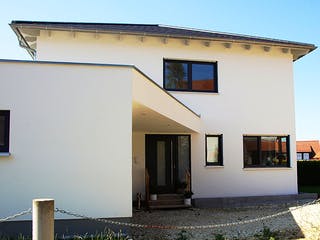 Fertighaus Stadtvilla 149 von Kielwein Holzbau Schlüsselfertig ab 372500€, Stadtvilla Außenansicht 3