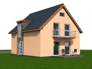 Fertighaus Kim 108 von Klaus Kowalski Immobilien Schlüsselfertig ab 164975€, Satteldach-Klassiker Außenansicht 2