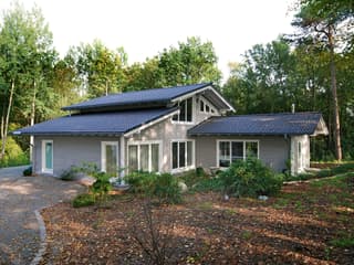 Fertighaus Kirschlorbeer von Stommel Haus, Blockhaus Außenansicht 3