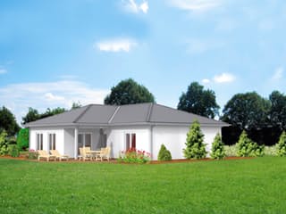 Massivhaus Klassik 125 von F.C. Nüdling Fertigteiltechnik Schlüsselfertig ab 250050€, Bungalow Außenansicht 1