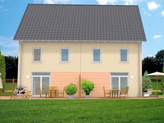 Massivhaus Klassik von F.C. Nüdling Fertigteiltechnik Schlüsselfertig ab 258400€, Satteldach-Klassiker Außenansicht 1