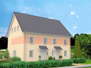 Massivhaus Klassik von F.C. Nüdling Fertigteiltechnik Schlüsselfertig ab 258400€, Satteldach-Klassiker Außenansicht 3