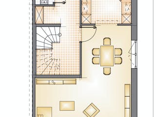 Massivhaus Klassik von F.C. Nüdling Fertigteiltechnik Schlüsselfertig ab 258400€, Satteldach-Klassiker Grundriss 1
