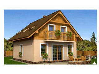 Massivhaus Klassik 107 von CMF Creativ Massiv Flexibel HAUSBAU Schlüsselfertig ab 149150€, Außenansicht 1