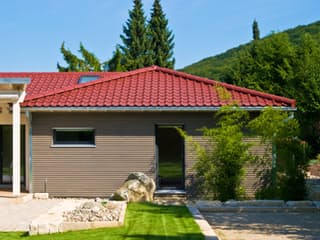 Fertighaus Klassische Bungalow von Bau-Fritz Schlüsselfertig ab 580000€, Bungalow Außenansicht 9