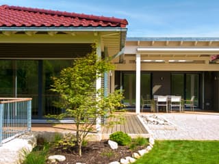 Fertighaus Klassische Bungalow von Bau-Fritz Schlüsselfertig ab 580000€, Bungalow Außenansicht 10