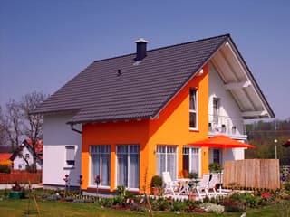 Fertighaus Klein von Iller-Haus Schlüsselfertig ab 219600€, Satteldach-Klassiker Außenansicht 1