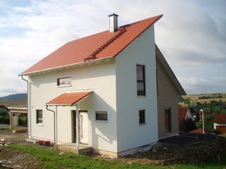 Fertighaus Kleineibstadt von Albert Haus, Pultdachhaus Außenansicht 1