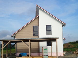 Fertighaus Kleineibstadt von Albert Haus, Pultdachhaus Außenansicht 3