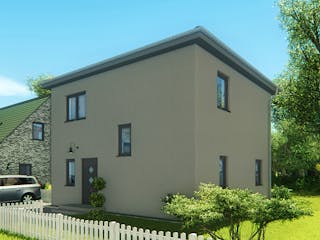 Massivhaus Stadtvilla Florenz 1 von KLINKER HAUS Schlüsselfertig ab 270800€, Stadtvilla Außenansicht 4