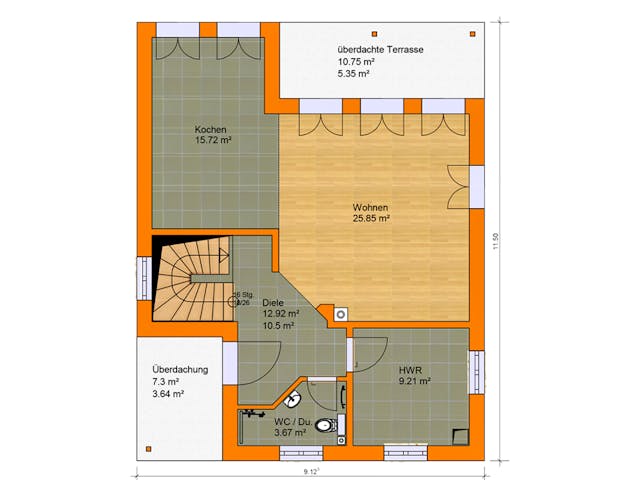 Massivhaus Stadtvilla Vinci 1 von KLINKER HAUS Schlüsselfertig ab 383500€, Stadtvilla Grundriss 1 Massivhaus Stadtvilla Vinci 1 von KLINKER HAUS Schlüsselfertig ab 383500€, Stadtvilla Grundriss 1