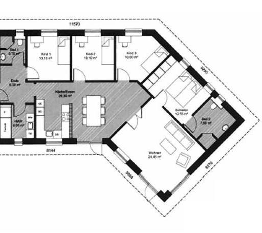 Bungalow mit Knick Floorplan 1