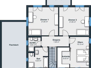 Fertighaus Ausstellungshaus Königs-Wusterhausen - CityLife 500 von WeberHaus Schlüsselfertig ab 279770€, Grundriss 2