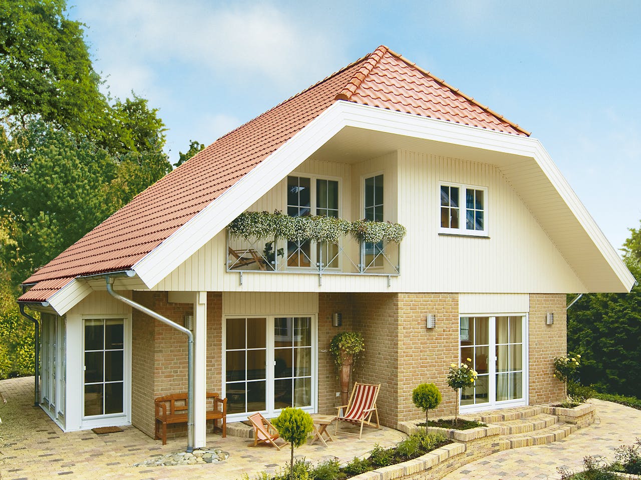Fertighaus Kolding von Danhaus Deutschland Schlüsselfertig ab 449092€, Satteldach-Klassiker Außenansicht 1