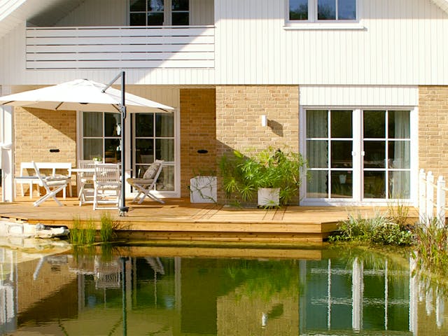 Fertighaus Kolding von Danhaus Deutschland Schlüsselfertig ab 371044€, Satteldach-Klassiker Außenansicht 2