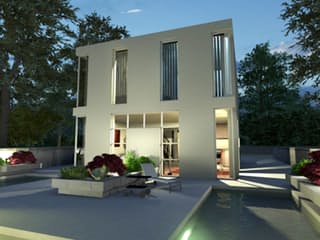 Massivhaus Kompakt von Wagener Systemhausbau Schlüsselfertig ab 163000€, Cubushaus Außenansicht 1