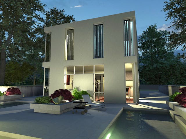 Massivhaus Kompakt von Wagener Systemhausbau Schlüsselfertig ab 163000€, Cubushaus Außenansicht 1