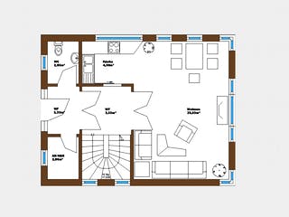Massivhaus Kompakt von Wagener Systemhausbau Schlüsselfertig ab 163000€, Cubushaus Grundriss 2