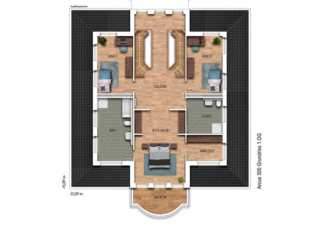Massivhaus ELEGANZ 2300 von KONZEPTHAUS Schlüsselfertig ab 793200€, Stadtvilla Grundriss 2