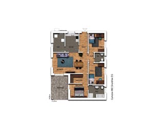 Massivhaus IDEAL 2960 von KONZEPTHAUS Schlüsselfertig ab 296800€, Bungalow Grundriss 1