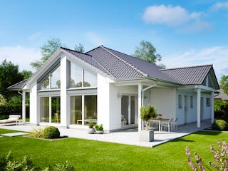 Massivhaus IDEAL 2990 von KONZEPTHAUS Schlüsselfertig ab 457800€, Bungalow Außenansicht 1