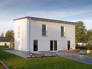 Massivhaus URBAN 2631 von KONZEPTHAUS Schlüsselfertig ab 369000€, Cubushaus Außenansicht 3