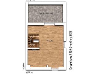 Massivhaus DOPPELHAUS 2F455 von KONZEPTHAUS Schlüsselfertig ab 371500€, Cubushaus Grundriss 3