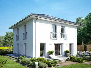 Massivhaus ELEGANZ 2130 von KONZEPTHAUS Schlüsselfertig ab 339600€, Stadtvilla Außenansicht 1
