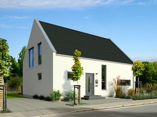 Fertighaus Konzepthaus von Meisterstück-HAUS, Satteldach-Klassiker Außenansicht 1