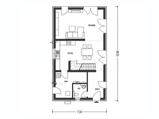 Massivhaus URBAN 2360 von KONZEPTHAUS Schlüsselfertig ab 384700€, Cubushaus Grundriss 1