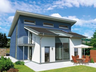 Fertighaus Kopenhagen von STREIF Haus, Pultdachhaus Außenansicht 1