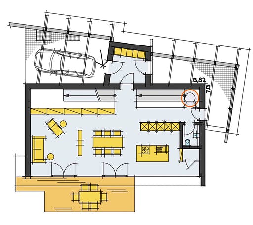 Fertighaus Baumann von KorteHaus®, Pultdachhaus Grundriss 1