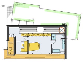 Fertighaus Baumann von Korte Holzbau, Pultdachhaus Grundriss 3