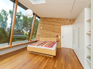 Fertighaus Baumann von Korte Holzbau, Pultdachhaus Innenansicht 4