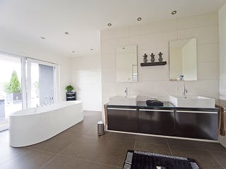 Fertighaus Breitinger von Korte Holzbau, Pultdachhaus Innenansicht 5