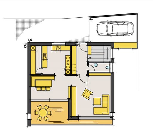 Fertighaus Dietrichs von KorteHaus®, Cubushaus Grundriss 1