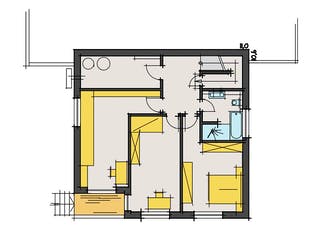 Fertighaus Dietrichs von Korte Holzbau, Cubushaus Grundriss 2