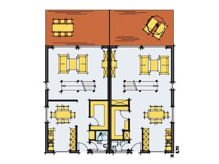 Fertighaus Fehr-Nelsen von Korte Holzbau, Satteldach-Klassiker Grundriss 1
