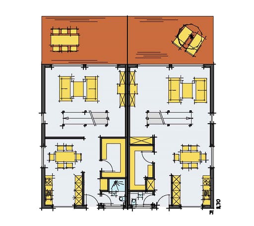 Fertighaus Fehr-Nelsen von KorteHaus®, Satteldach-Klassiker Grundriss 1
