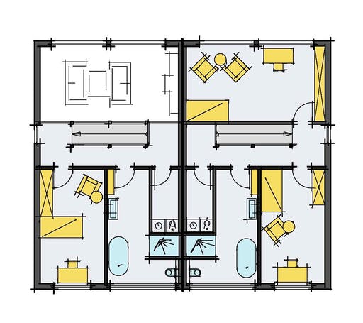 Fertighaus Fehr-Nelsen von KorteHaus®, Satteldach-Klassiker Grundriss 2